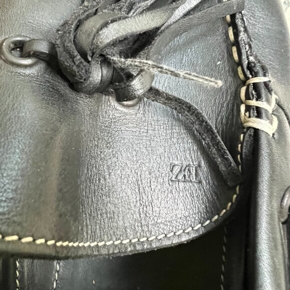 Ermenegildo Zegna black leather casual shoes size 10 main image 4